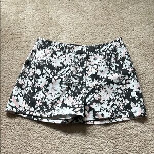 Express Black and White Shorts with Abstract Pattern
